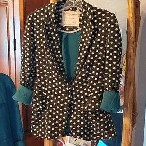 Anthropologie Cartonnier polka dot jacket